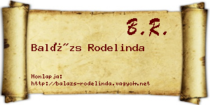 Balázs Rodelinda névjegykártya